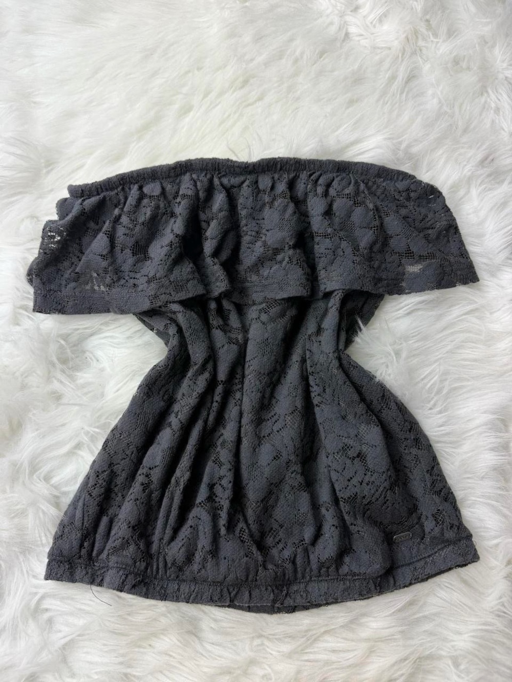 Aeropostale Charcoal Off-Shoulder Blouse